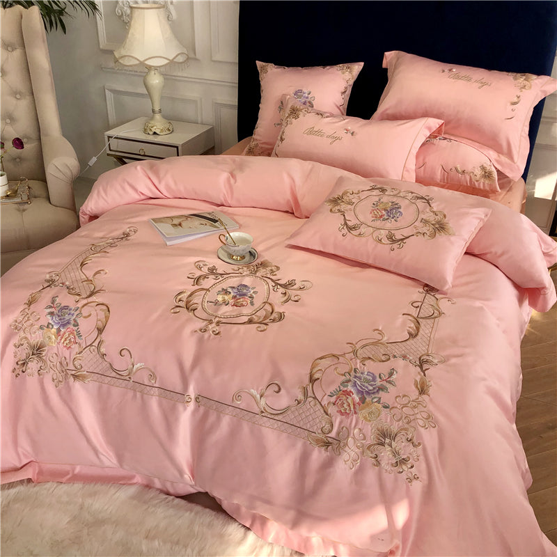 Ice Silk European Style Bedding Four Piece Silk Bedding