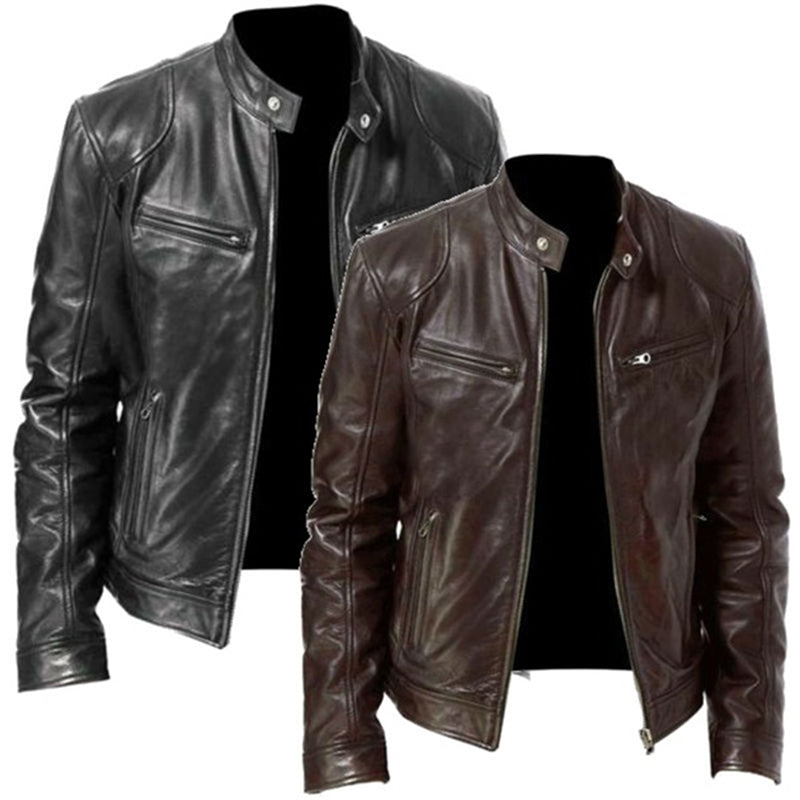 PU Leather Jacket Slim Leather Jacket