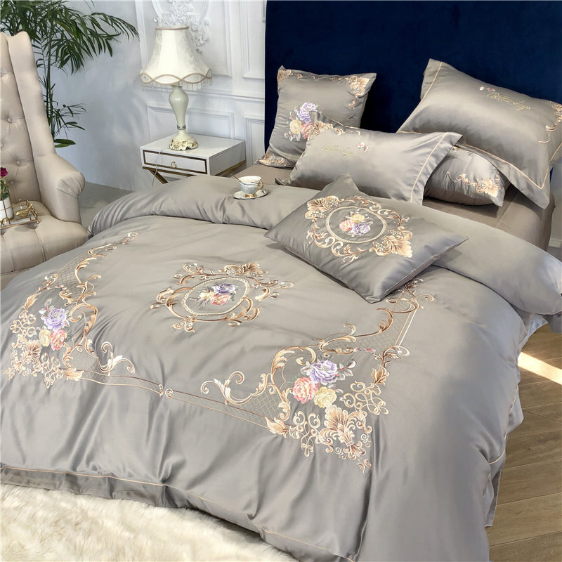 Ice Silk European Style Bedding Four Piece Silk Bedding