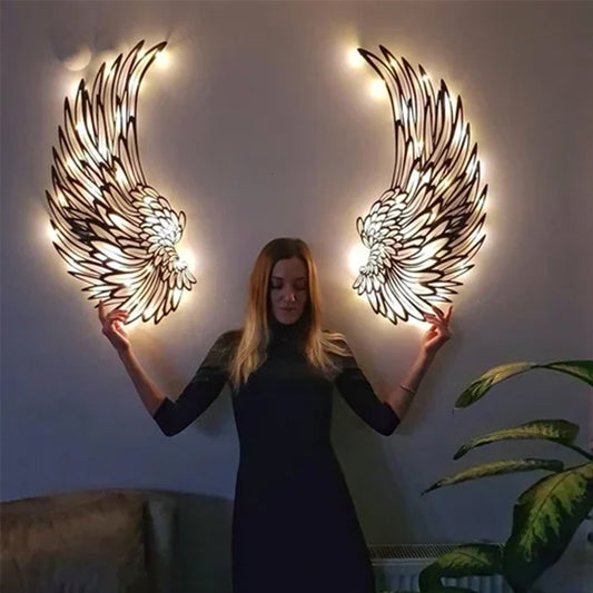 Black Angel Wings Metal Wings Craft Wall Art Pendant Amazon Independent Station Cross-border Supply Explosive Model