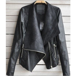 Winter Women Coat Motorcycle Leather Jacket PU Clothes