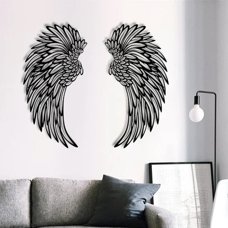 Black Angel Wings Metal Wings Craft Wall Art Pendant Amazon Independent Station Cross-border Supply Explosive Model