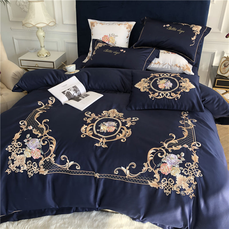 Ice Silk European Style Bedding Four Piece Silk Bedding