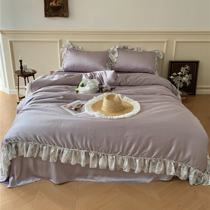 Home French Ice Silk Lace Bedding